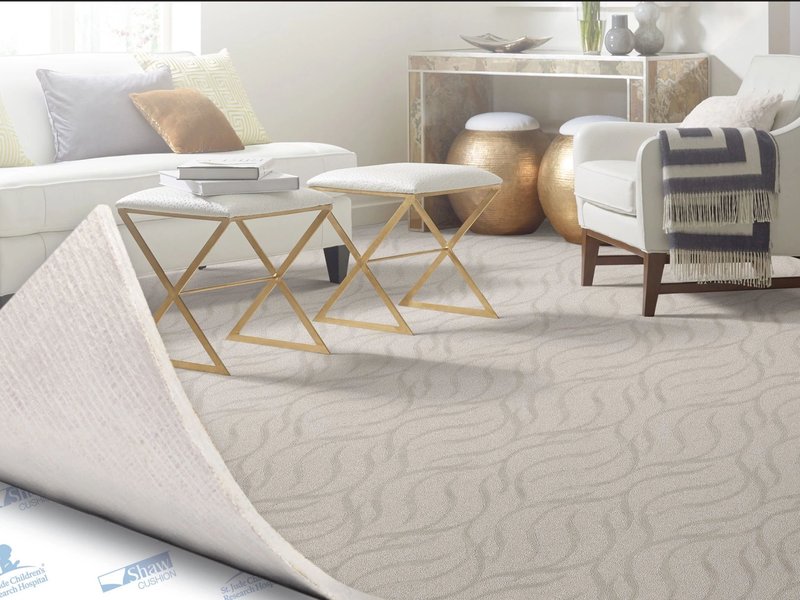 carpet with cushion underneath